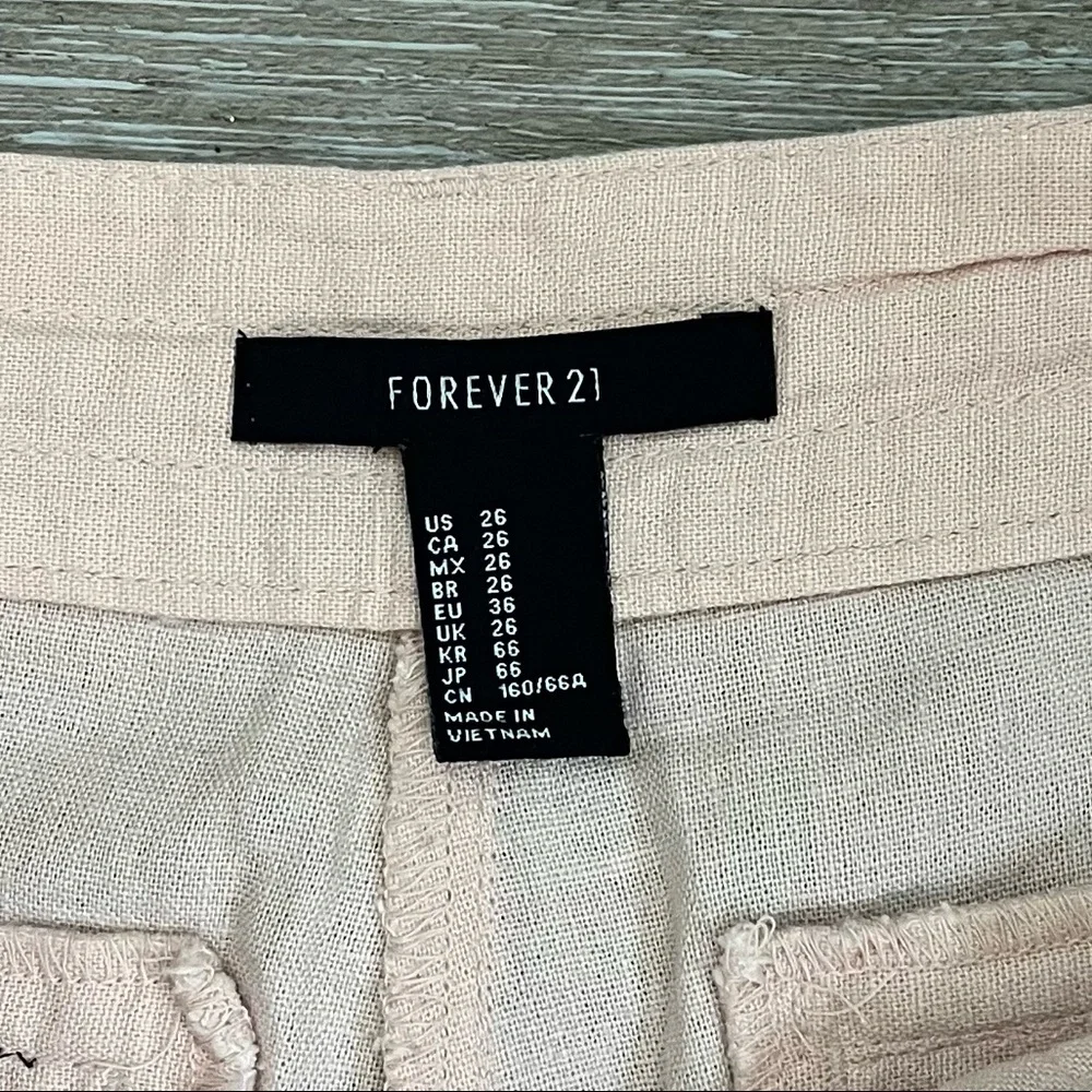 Forever 21 Pink Linen Shorts - Picture 4 of 5